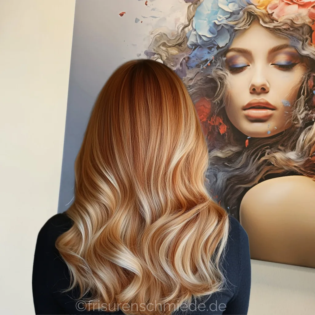 Warme Balayage mit weichen Farbverl&auml;ufen
