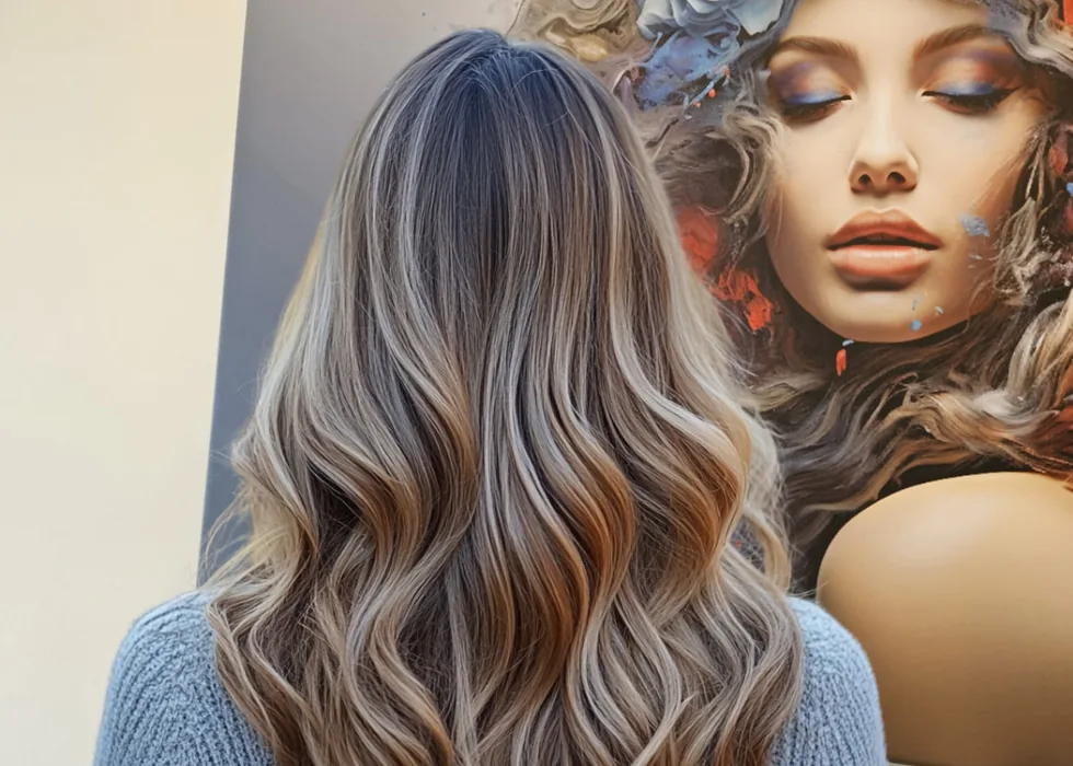 Balayage mit weichen hellen Farbverläufen