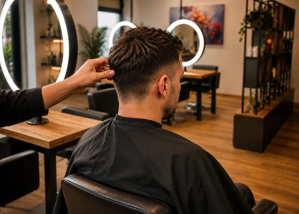 Herrenhaarschnitt mit modernem Fade in der Frisurenschmiede